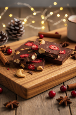 Шоколад молочный Кешью-Клубника "Гуси и шпинат" 65г