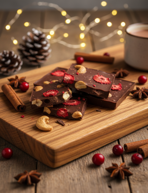 Шоколад молочный Кешью-Клубника "Гуси и шпинат" 65г