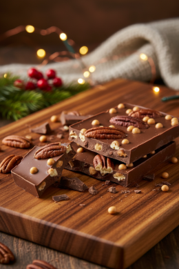 Шоколад молочный Пекан-Карамель "Гуси и шпинат" 65г