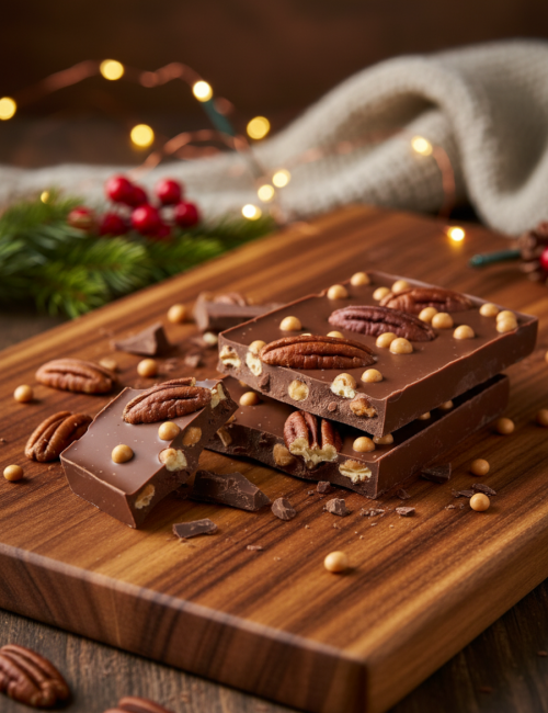 Шоколад молочный Пекан-Карамель "Гуси и шпинат" 65г