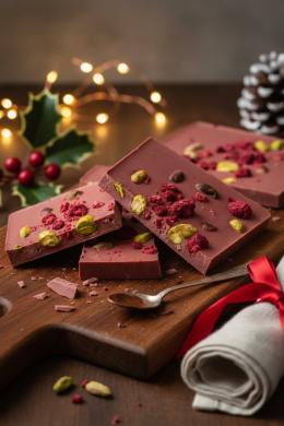 Шоколад руби Малина-Фисташка "Гуси и шпинат" 65г