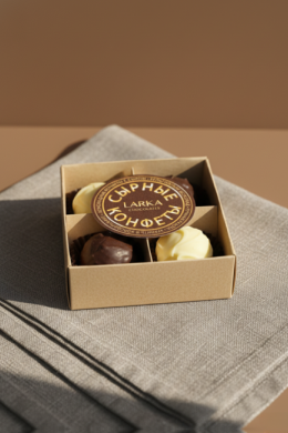 Ассорти из 4 сырных конфет трюфель с голубым сыром "Larka Chocolates"