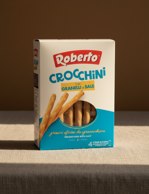Палочки хлебные Гриссини Кроккини соленые "Roberto" 250г