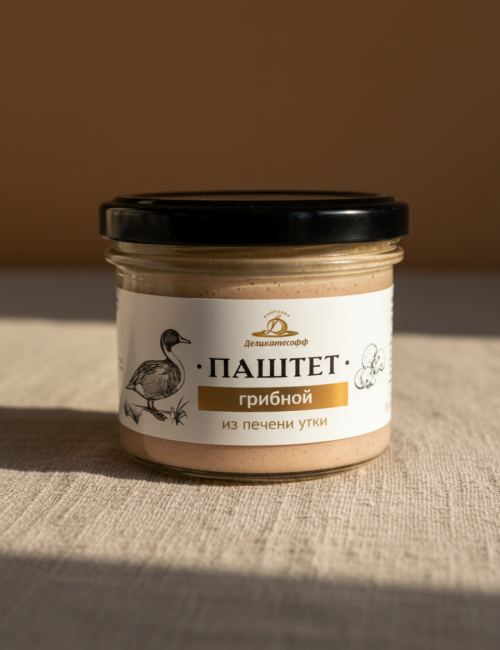 Паштет "Грибной" из печени утки 100 гр. "Деликатесофф"
