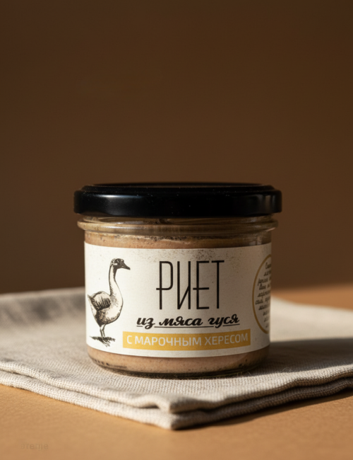 Риет из мяса гуся с марочным хересом 100 гр. "Деликатесофф"