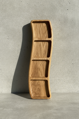 Менажница дубовая прямоугольная 4 секции