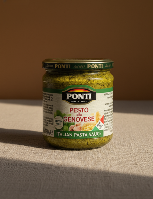 Соус Песто Alla Genovese на основе подсолнечного масла "Понти" ст./б. 135г.