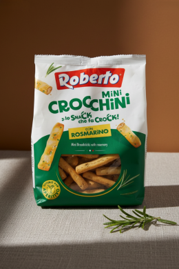 Палочки Хлебные Гриссини Кроккини миньон с розмарином "Roberto" 150г