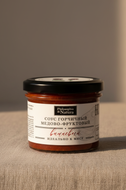 Соус горчичный медово-фруктовый "Вишневый" Philosophia de Natura 100г