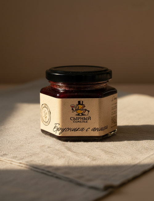 Конфитюр "Сырный сомелье" Брусника-анис 125г