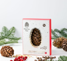 Шишка шоколадная с кедровым орехом и клюквой без сахара 80 гр