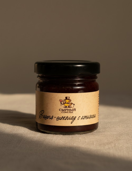 Конфитюр "Сырный сомелье" Вишня-шоколад с коньяком 40г