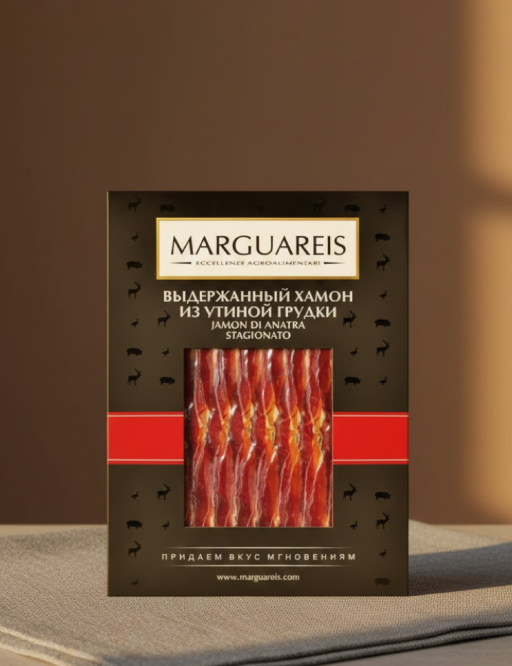 Выдержанный хамон из утиной грудки "Marguaries" 60г