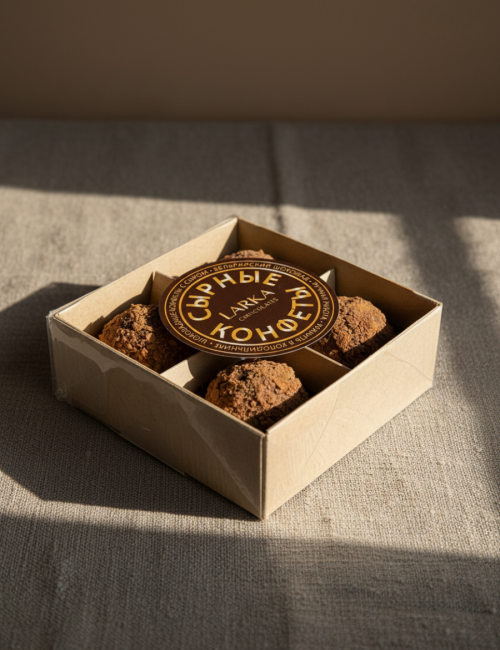 Набор 4 сырных конфет с Брюностом "Larka Chocolates"