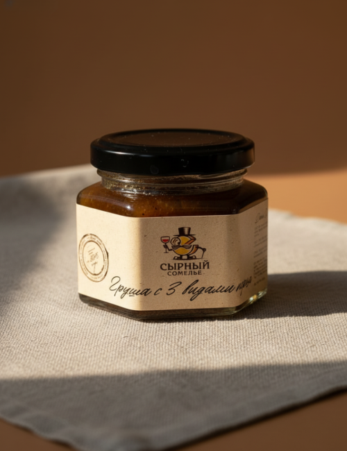 Конфитюр "Сырный сомелье" Груша с тремя видами перца 125г