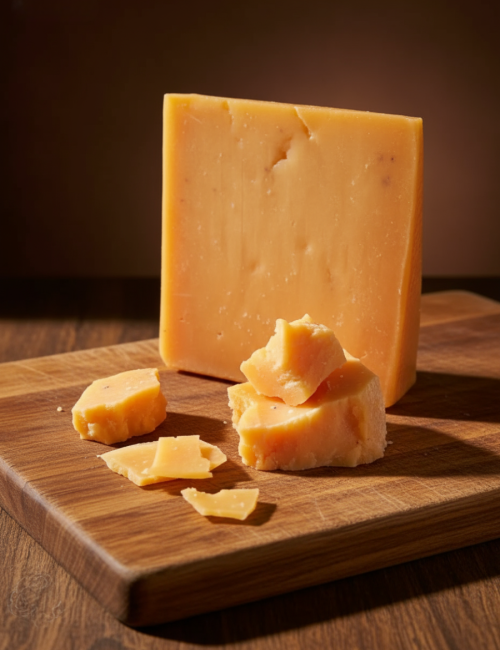 Сыр Чеддер молодой из коровьего молока с трюфелем, 50%, Крым.