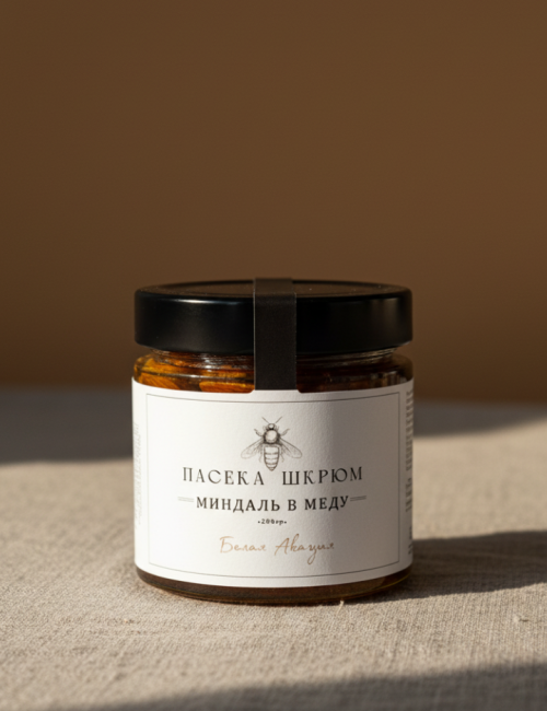 Миндаль в меду Белая Акация 200 гр.