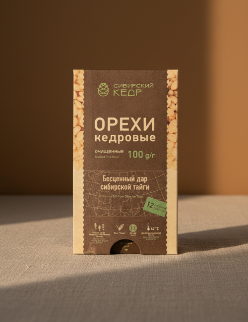 Ядро кедрового ореха вакуум-коробка 100 гр.