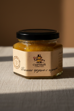 Конфитюр "Сырный сомелье" Винная груша горчица 125г