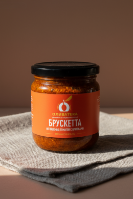 Брускетта из вяленых томатов и оливок, 195 г., ст/б, OLIVATECA, Турция