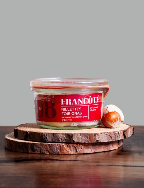 Риет с фуа-гра FRANCOTE утиные деликатесы 120г c/б