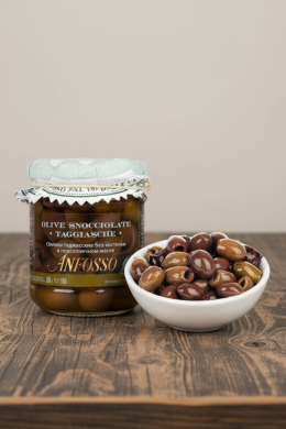 Таджасские оливки б/к в подсолнечном масле "Anfosso" 185г.