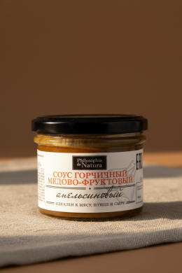 Соус горчичный медово-фруктовый "Апельсиновый" Philosophia de Natura 100г