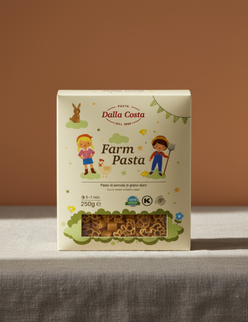 Паста фигурная без добавления яиц "Ферма", Dalla Costa (250 г)