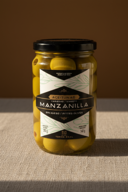 Оливки Манзанилья в оливковом маринаде б/к 280 г