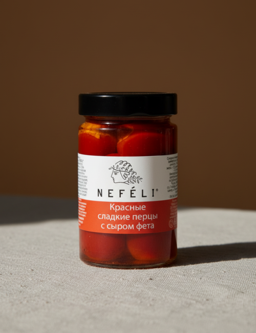 Перцы красные сладкие с сыром Фета Nefeli 300г