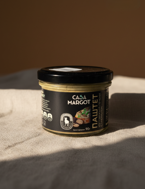 Паштет из говяжьей печени с трюфелем, 90г. ТМ CASA MARGOT