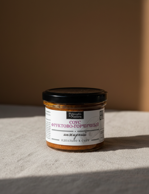 Соус горчичный медово-фруктовый "Инжирный" Philosophia de Natura 100г