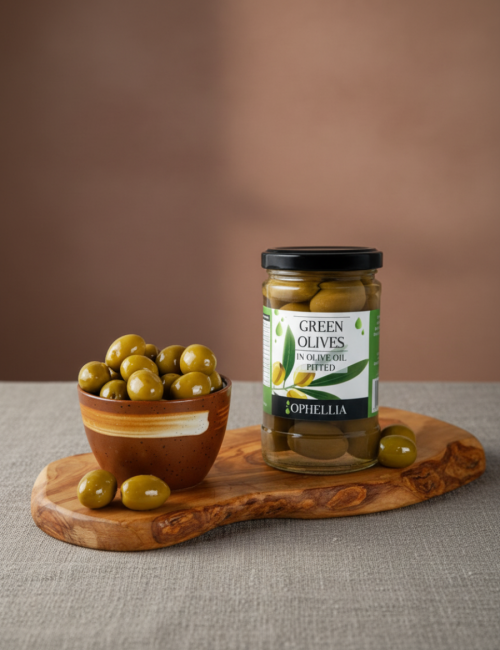 Оливки зеленые в рассоле c/к, colossal Ophellia 370мл Стекло, Греция
