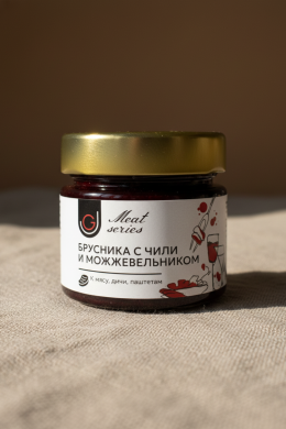 Конфитюр Брусника с чили и можжевельником ГастроДжем 100г