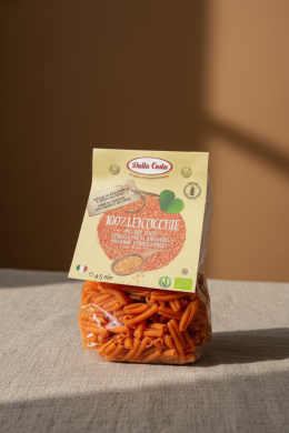 Паста из муки красной чечевицы "Строццапрети БИО", Dalla Costa (250 г) без глютена