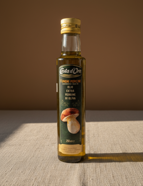 Масло оливковое нераф. Extra vergin "Costa dOro" с ароматом бел.грибов ст/б 250мл