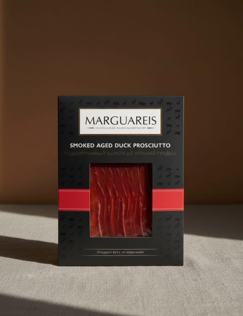 Подкопченный хамон из утиной грудки "Marguaries" нарезка 60г