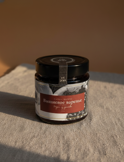 Варенье вишневое на меду (без сахара) 210 гр.