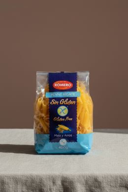 Паста Пенне без глютена из кукурузной и рисовой муки (Penne Rigate sin gluten), уп. 400 гр.
