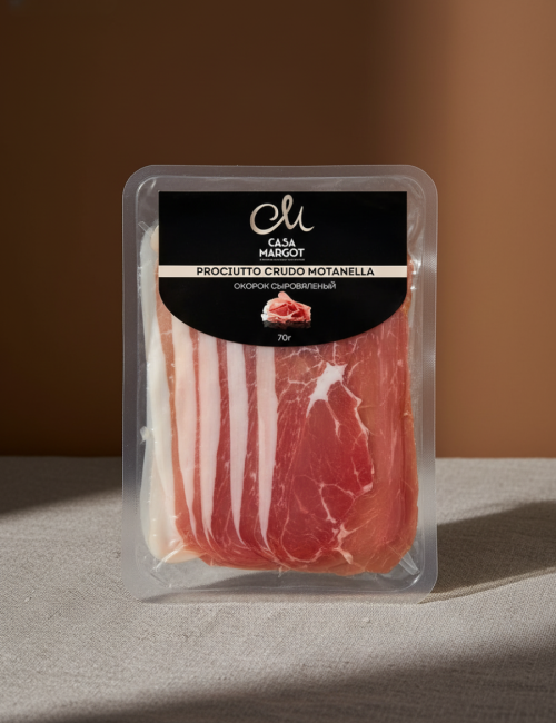 Ветчина San Marino, Proscuitto crudo Mattonella нарезка 70 г