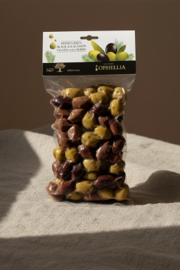 Ассорти оливок зеленых, черных. каламон 150 гр., вакуум