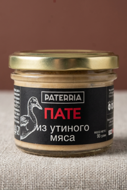 Пате из утиного мяса  90 г. PATERRIA