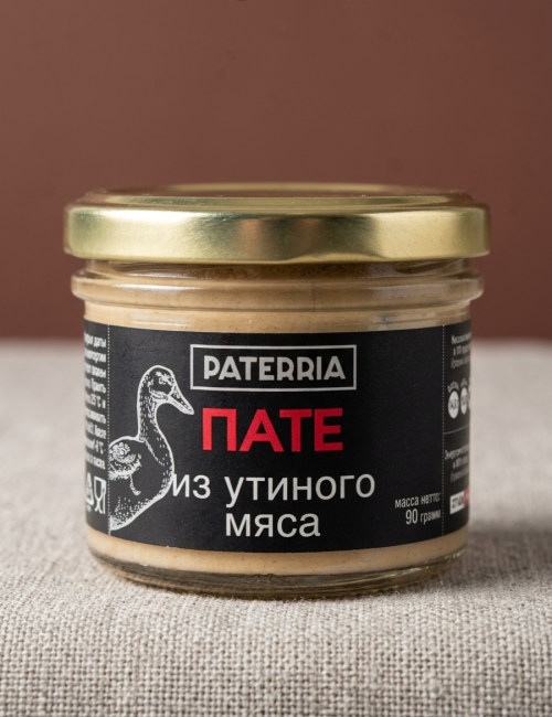 Пате из утиного мяса  90 г. PATERRIA