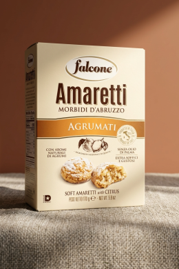 Печенье сдобное Амаретти мягкие с ароматом цитрусовых "falcone" 170 гр