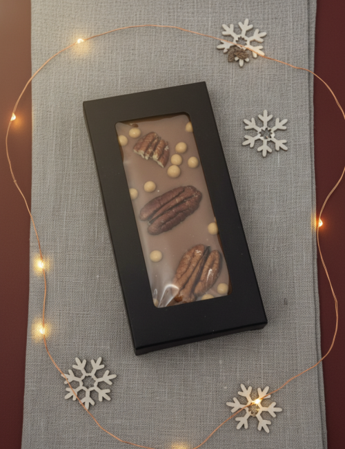 Шоколад молочный Пекан-Карамель "Гуси и шпинат" 65г