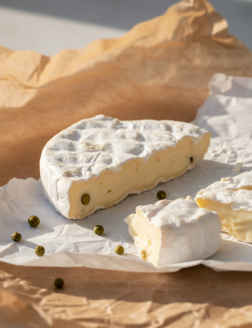 Сыр мягкий с белой плесенью Камамбер классический Нормандский с перцем MOU MOU