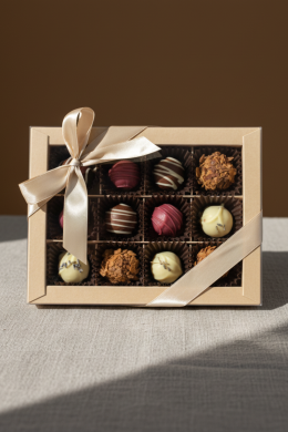 Ассорти из 12 сырных трюфелей "Гуси и шпинат"