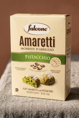 Печенье сдобное Амаретти мягкие с фисташками "falcone" 170 гр