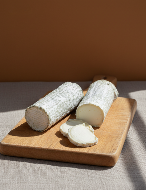 Сыр мягкий Шеврет из козьего молока в золе, 50%. Рубцов