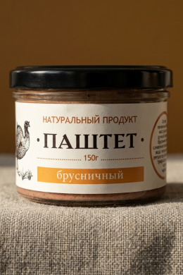 Паштет из печени индейки "Брусничный" 150 гр. "Деликатесофф"